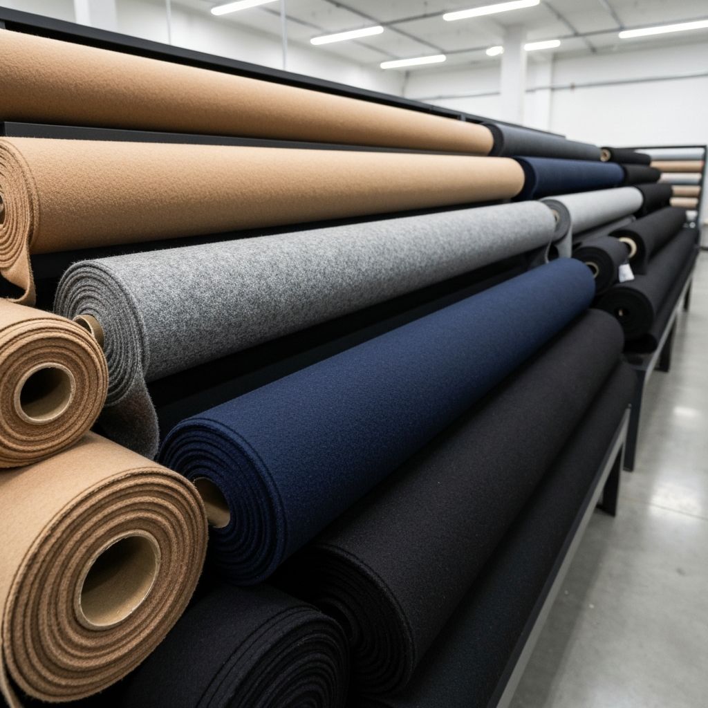 Premium wool coating fabric rolls